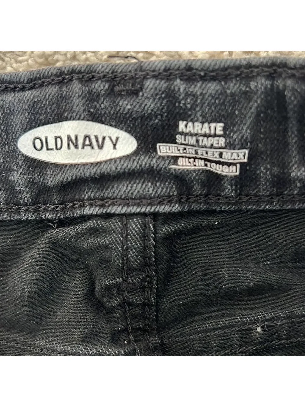 Boys Old Navy black denim. Size 8 plus